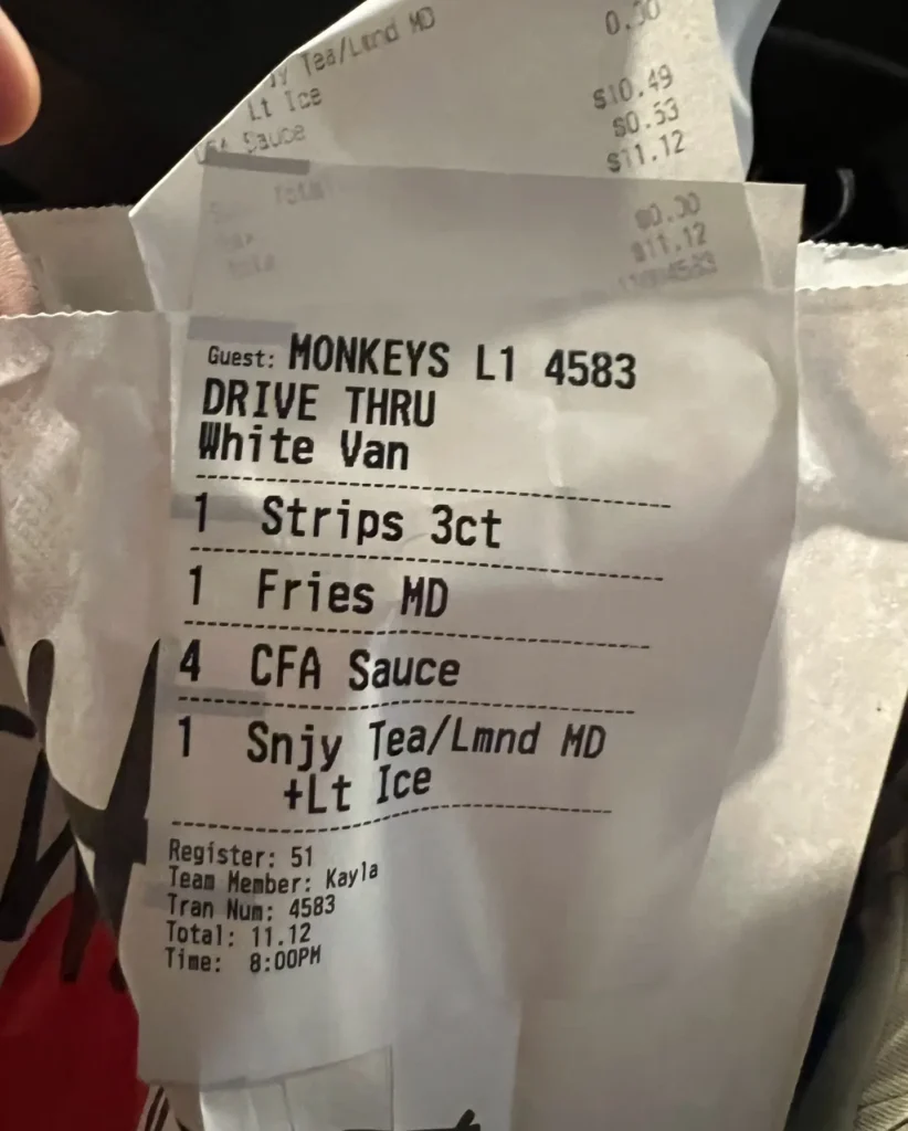 Marquise Vanzego was shocked to see the word ‘monkey’ on his ticket order.