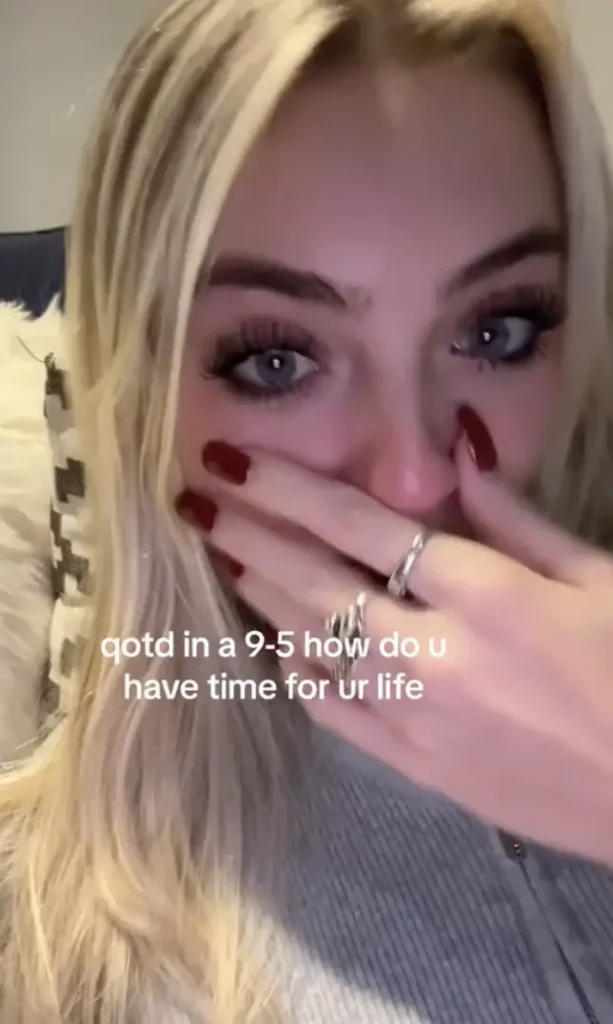 Brielle didn’t criticise her job, but the whole 9 to 5 lifestyle.