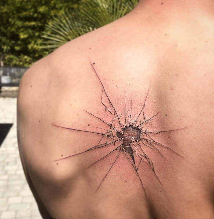 Shattered Glass Tattoo