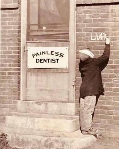 Dental Patient in 1920 Calls It Like He Sees It
