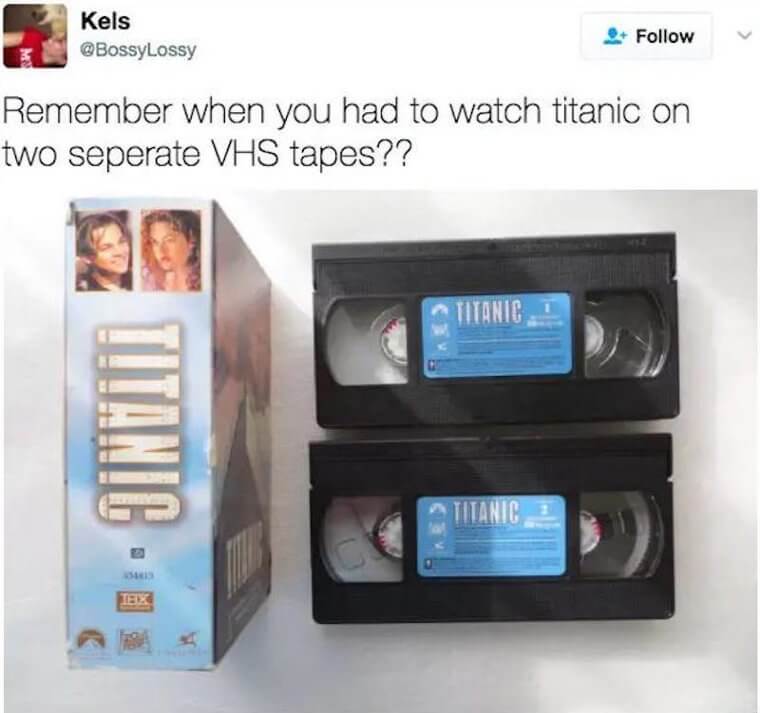 Long Movies Needed Two VHS Tapes!