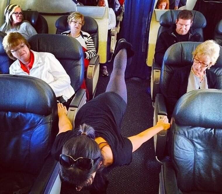 Stretching One’s Legs In The MIddle Of A Bus