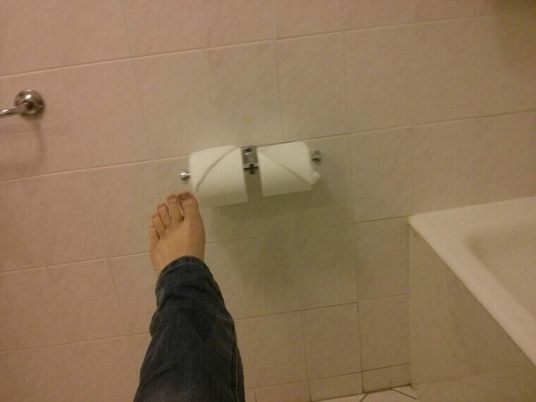 The Toilet Paper Is Just a Little Bit Too Far Away
