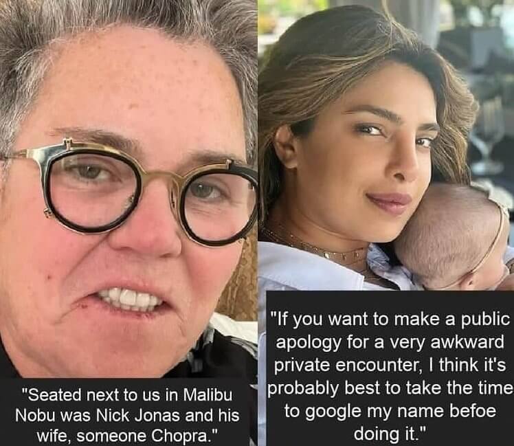 Priyanka Chopra Jonas Vs. Rosie O’Donnell