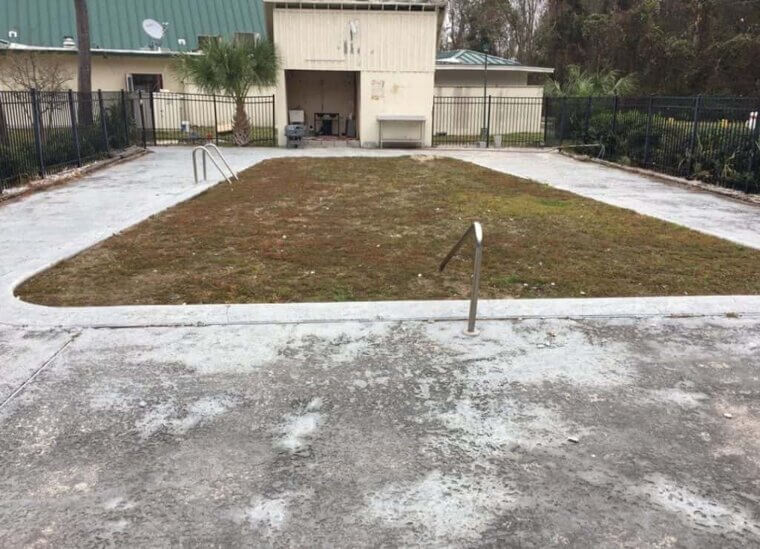 A Pool or an Area of Grass?