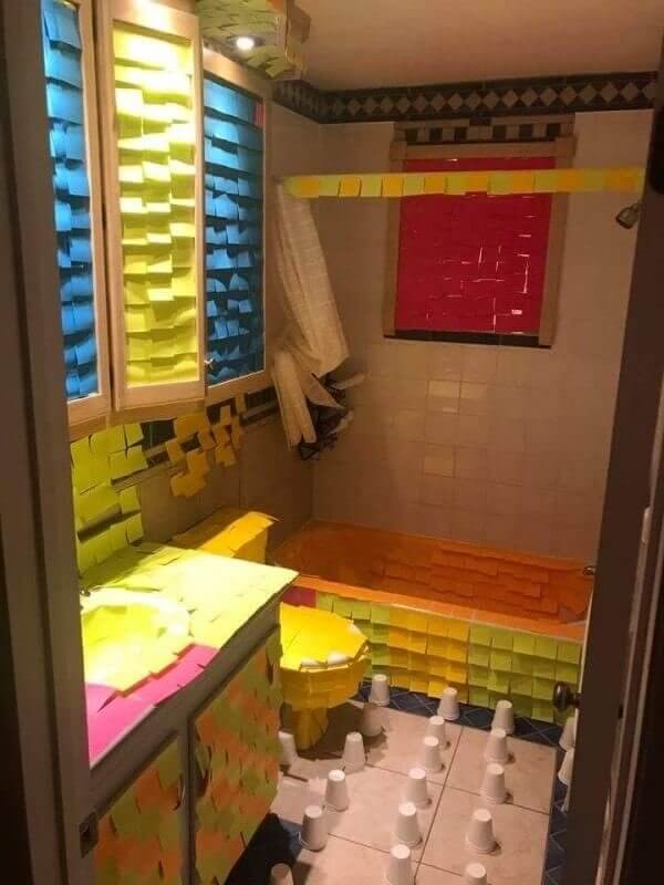 Getting Back At Roommates With Sticky Notes