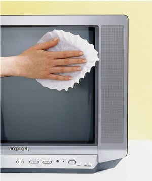 Clean TVs And Other Screens With Coffee Filter