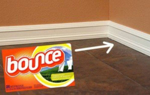 Clean Baseboards With Dryer Sheets