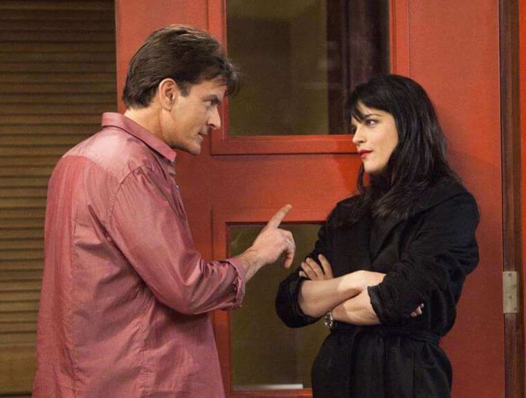Charlie Sheen And Selma Blair: Anger Management