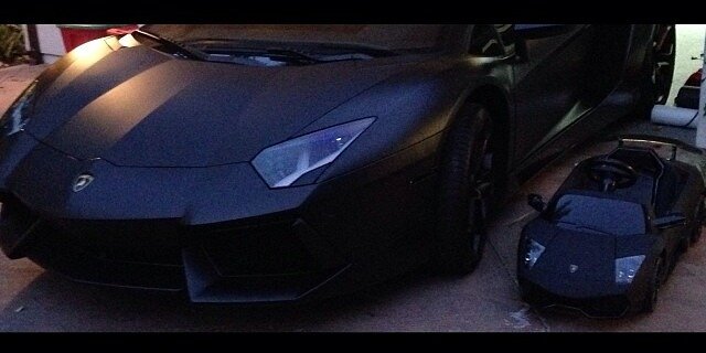 Kim Kardashian Gifts 6-Month-Old North a Mini Lambo – and Kanye the Full-Size Version