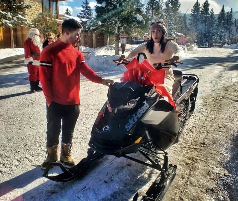 Nick Jonas Surprises Priyanka Chopra With a Brand-New Snowmobile