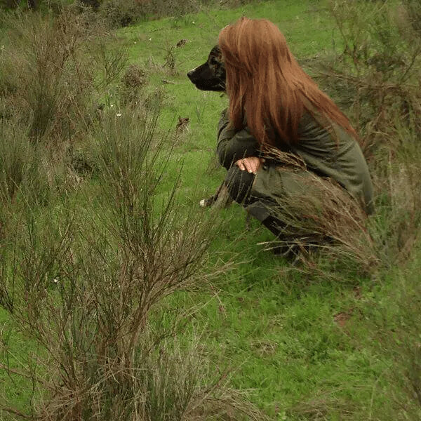 Just A Dog And Its Owner Blending Into One