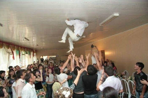 These Guests Threw The Groom A Little Too High