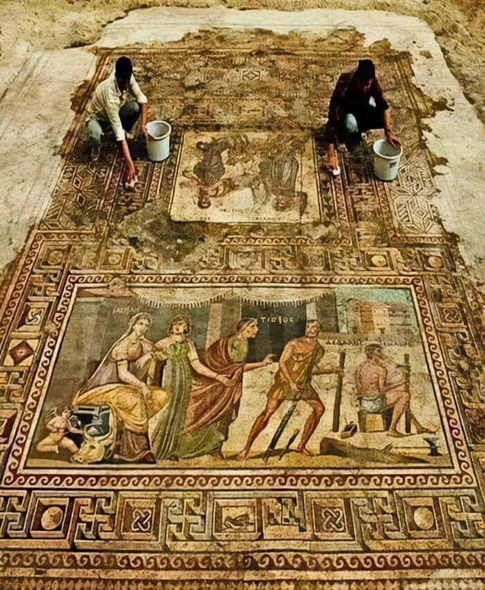 Ancient Greek Mosaics Discovered in Zeugma, Turkey
