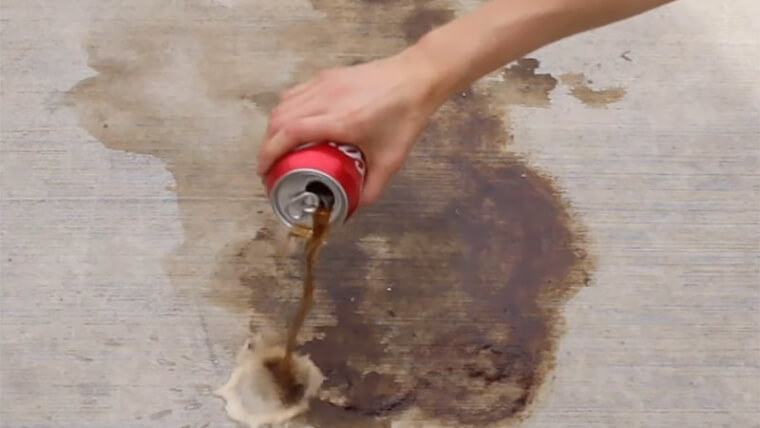 Clean Oil Stains With Coca Cola