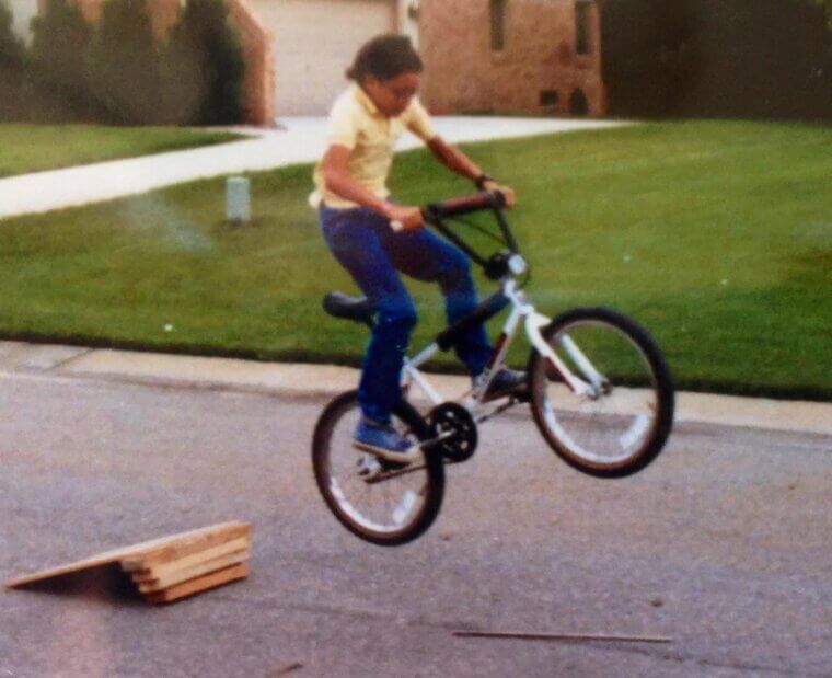 Biking With No Helmet