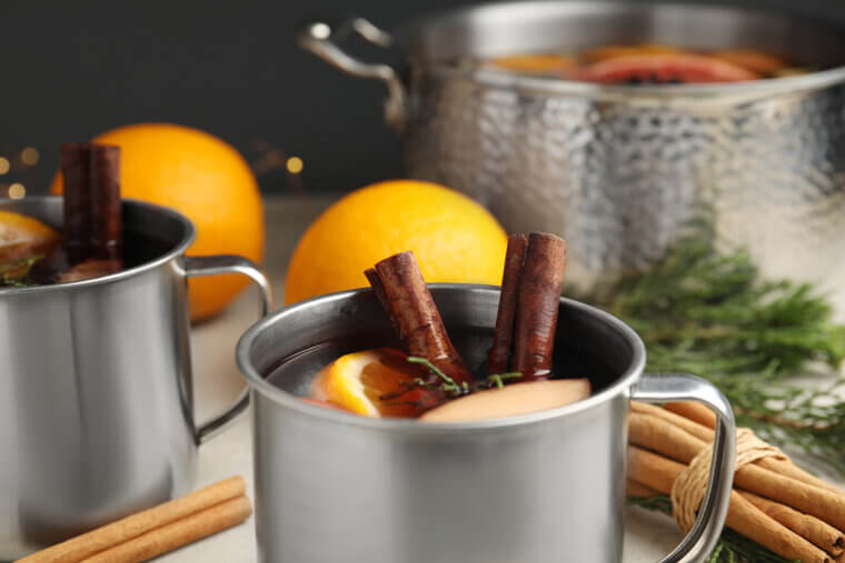 Passing Around a Communal Wassail Bowl for Luck