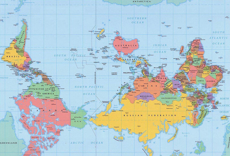 What The World Would Look Like Flipped Upside Down