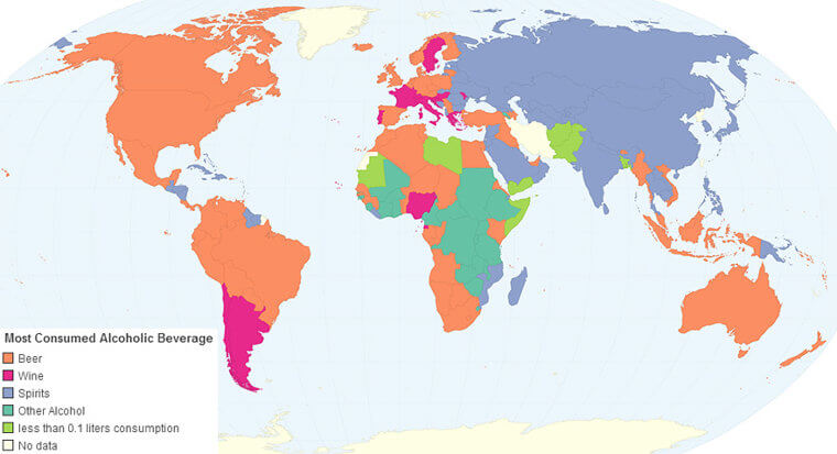 Alcoholic Drinks That Are The Most Popular By Region