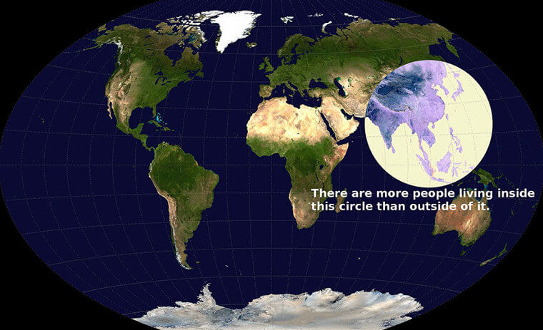 The World's Population Is Mainly Concentrated In This One Circle