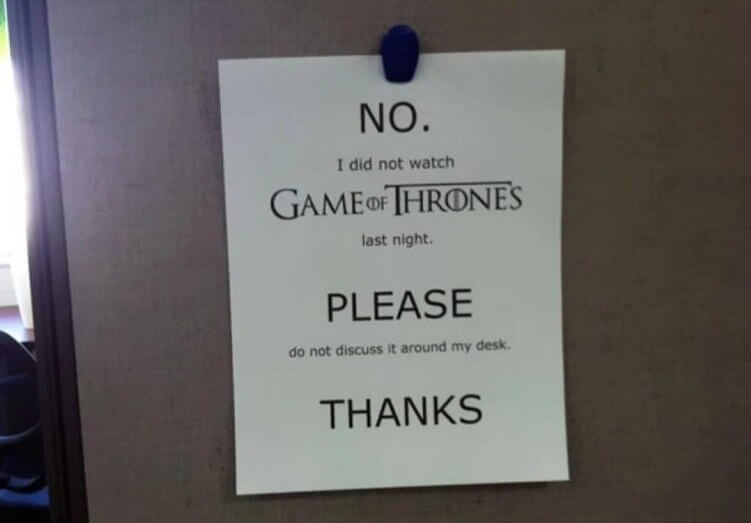 No Spoilers, Please