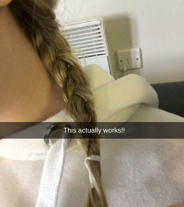 Sandwich Bag Tie Instead of a Hair Tie