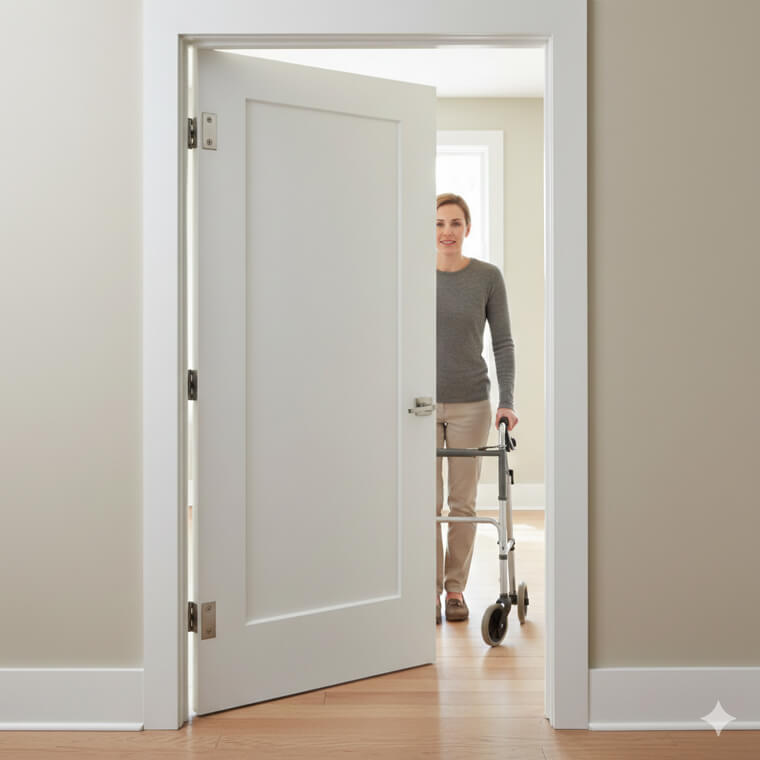 "Offset" Door Hinges for Extra Width
