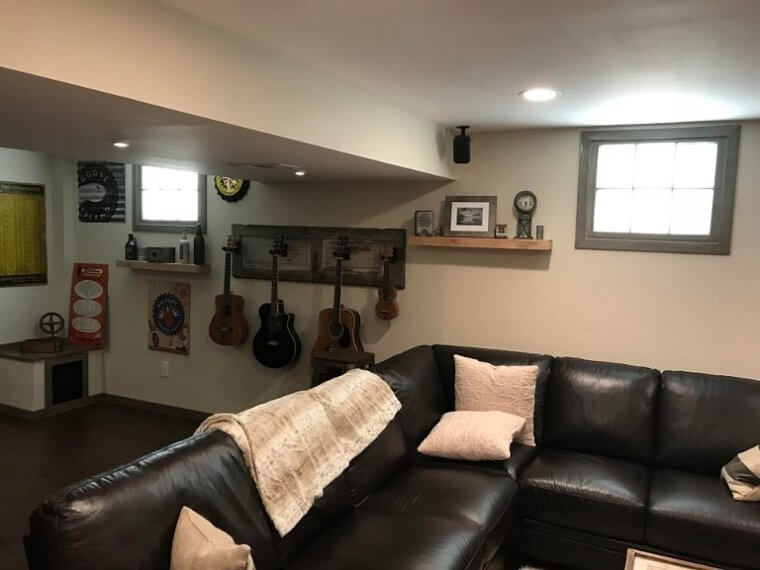 Natural LED Light Windows in the Basement