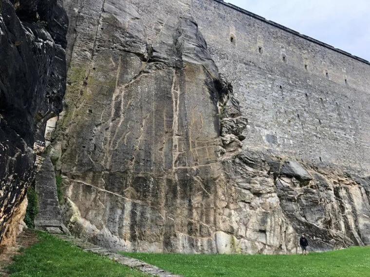 Peep the Tiny Human Next to Germany's Konigstein Castle