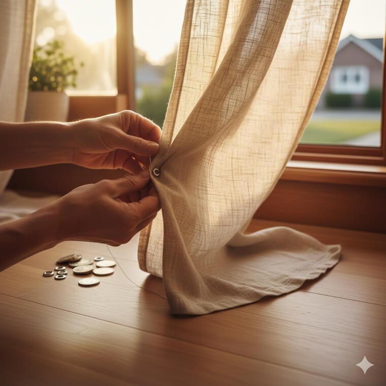 Weighted "Stay-Put" Curtains