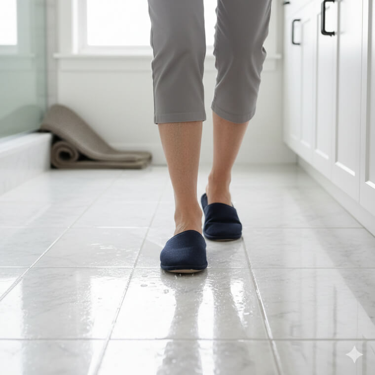 Non-Slip "Clear" Coating for Tile