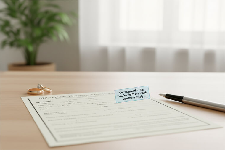 Marriage License Applications With Relationship Advice