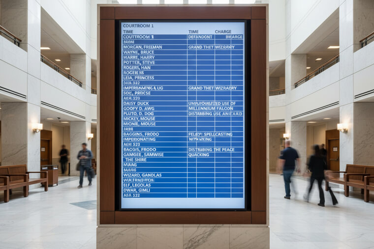 Municipal Court Calendars With Theatrical Case Scheduling