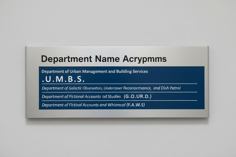 Department Name Acronyms That Spell Jokes