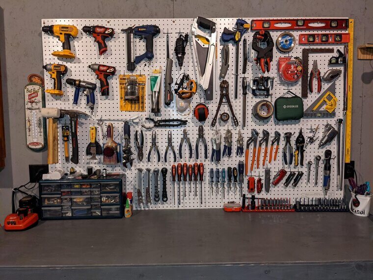 Pegboard Tool Walls in the Garage