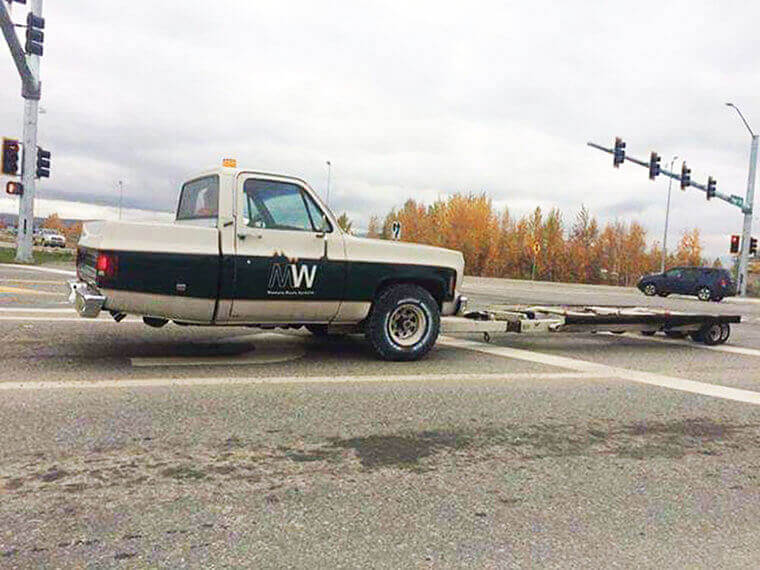 Unexpected Pickup Limousine on the Road!