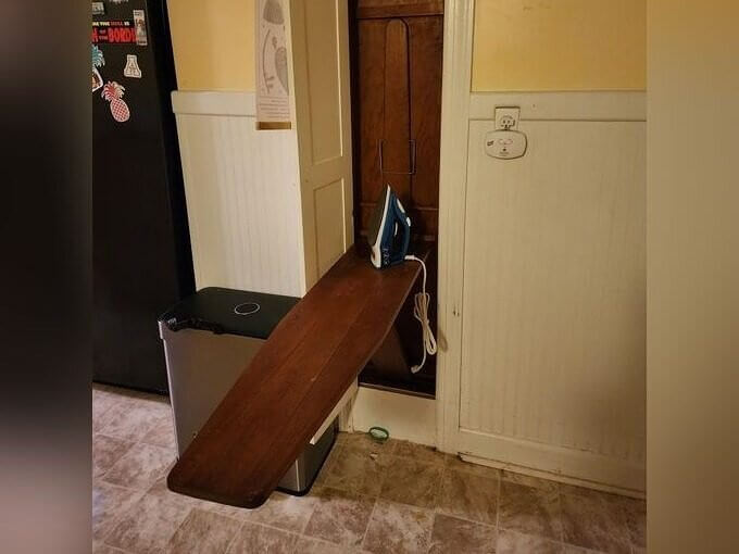 The Handy Built-In Ironing Board