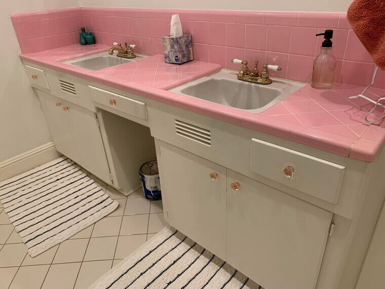 Pastel Pink Bathrooms With Tile