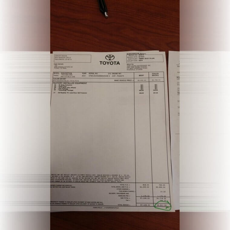 Can I see the invoice price for this vehicle?