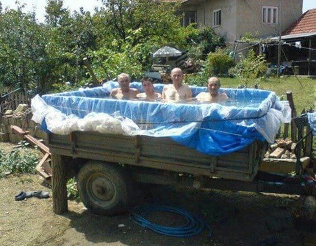 Jumping in the Pool Wagon