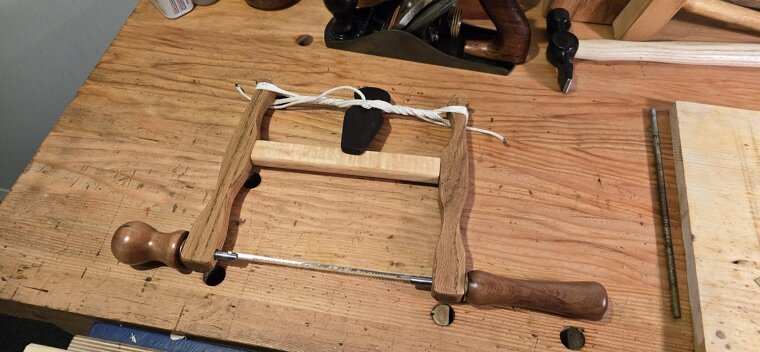 Antique Coping Saws With Turned Wooden Frames