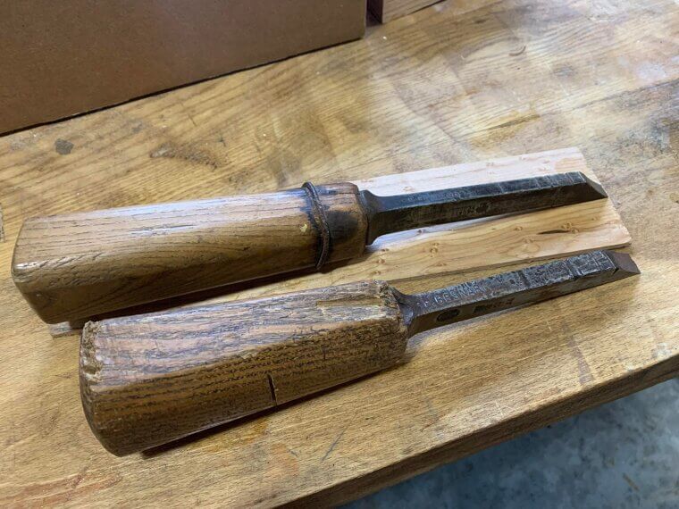 Old Mortise Chisels Built for Heavy Work