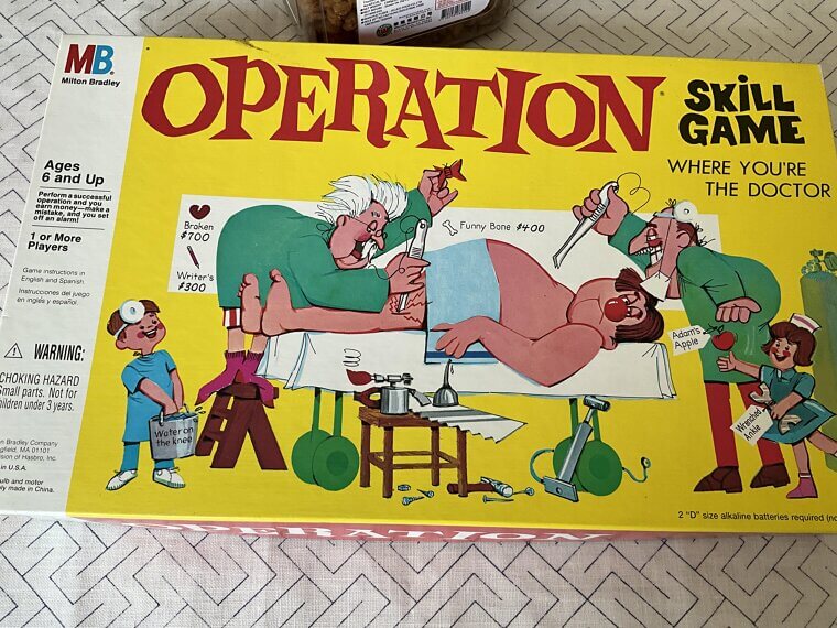 1960s "Operation" Board Game (First Edition)