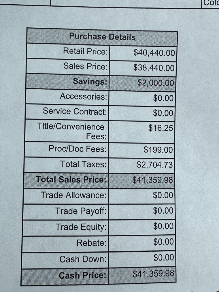 What specific fees are included in this total?